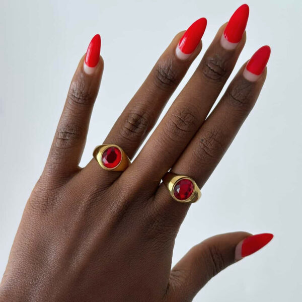Red Opal Ring