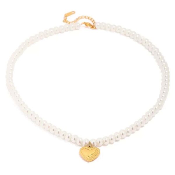 Heart x Pearl Necklace