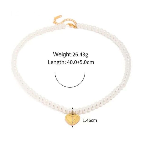 Heart x Pearl Necklace